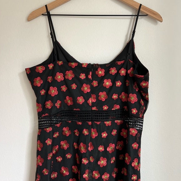 Jack by BB Dakota Dress Black Floral Sheer Midi Dress - Picture 10 of 11